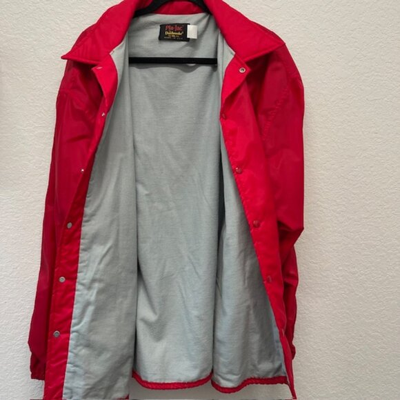 Pla-Jac by Dunbrooke Fleece Lined Red Made In USA Size XXL 52 Windbreaker Jacket - Picture 10 of 10